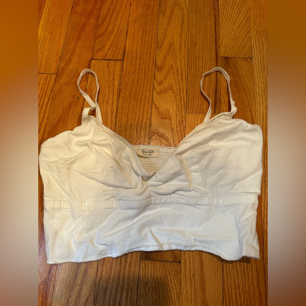 John Galt White crop top